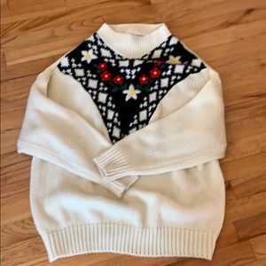 Forelli sweater with flowers- size 26/28